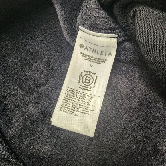 Athleta Cozy Karma Zip Sweatpants Black Medium - Picture 7 of 7